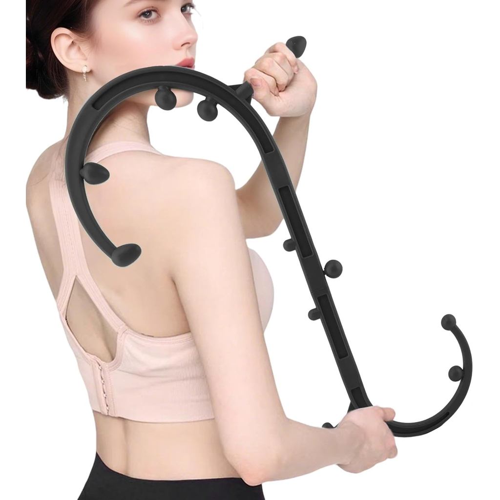 Alat Pijat Titik Pencetus untuk Melegakan Otot, Tongkat Pijat Sendiri, Tongkat Pijat Seluruh Badan, Tongkat Titik Pencetus, Titik Tekanan, Alat Penghilang Simpulan Otot (Hitam)