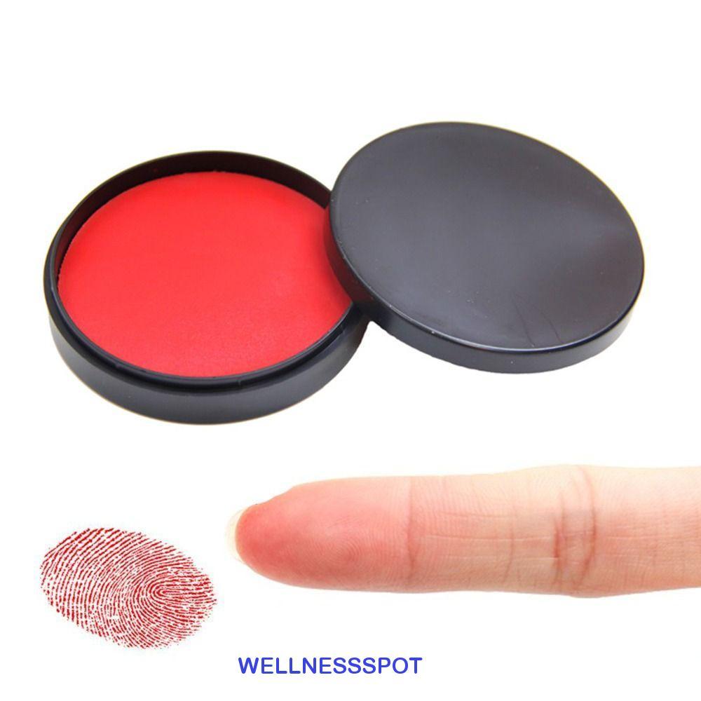 WELLNESSSPOT Mini Fingerprint Ink Pad, Quick-drying Anti-Fake Thumbprint Ink Pad, Portable Red Color Clear Stamping For Notary Signing Inkpad Office Supply