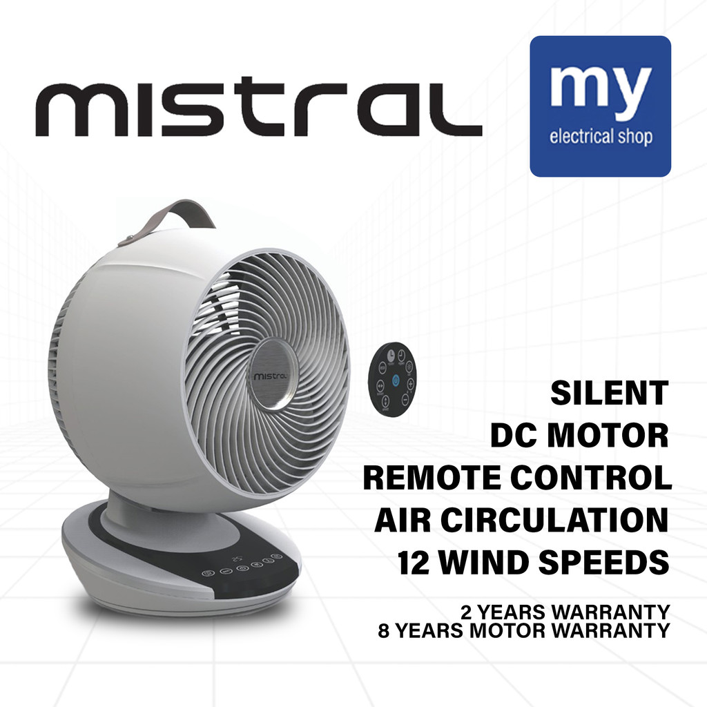 Mistral Air Circulator Fan Desk Fan Table Fan Oscillation Fan MACD1001 Silent DC Motor Air Circulation Cooling Fan