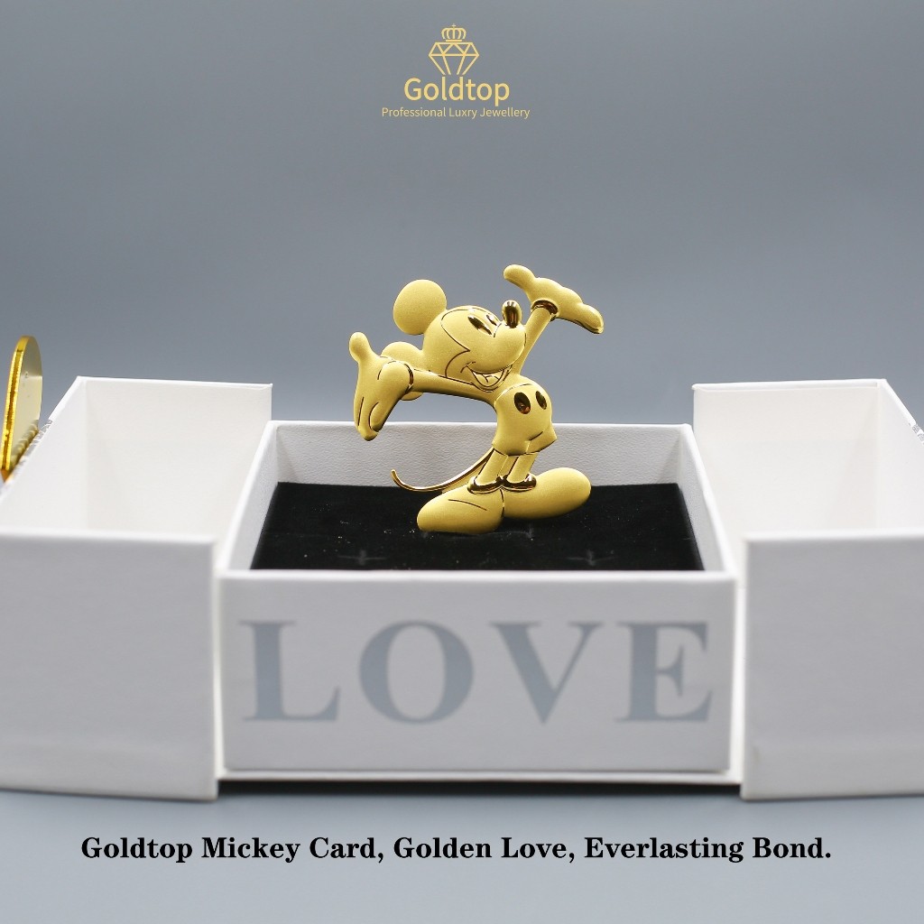 MPS Goldtop Mickey Timeless 999 Pure Gold Jewelry Set（0.3g)-Endless Childhood Joy-999 Pure&hellip;