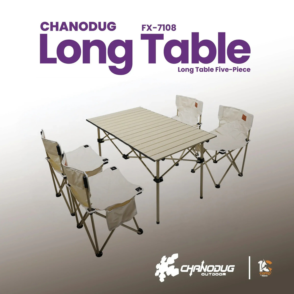 Set Meja & Kerusi Lipat Camping Chanodug 5-Piece