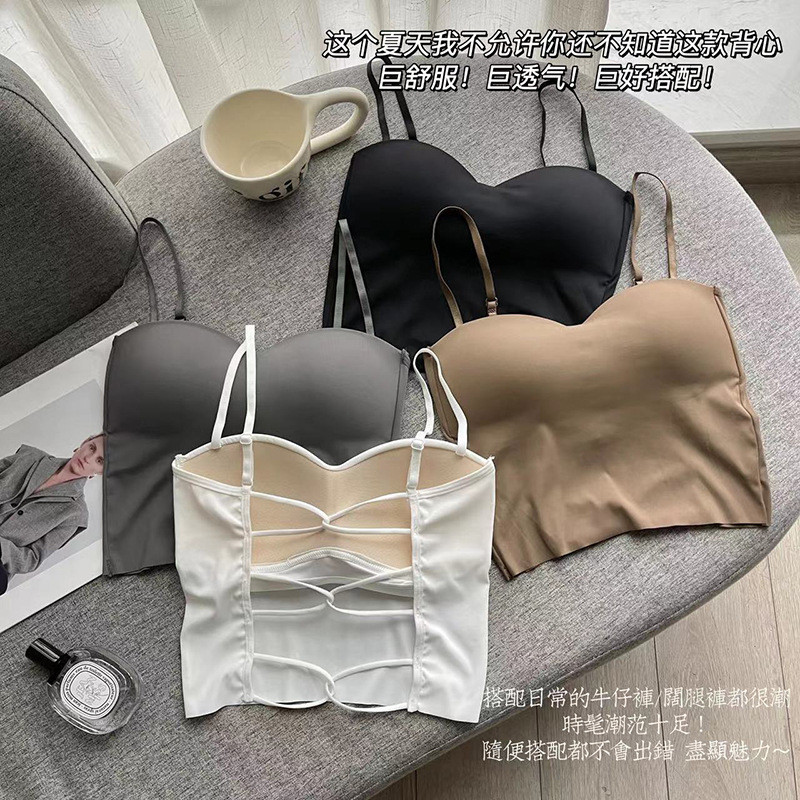 New Ice Silk One-Piece Swimsuit with Hollow Back Design - No Steel Rings