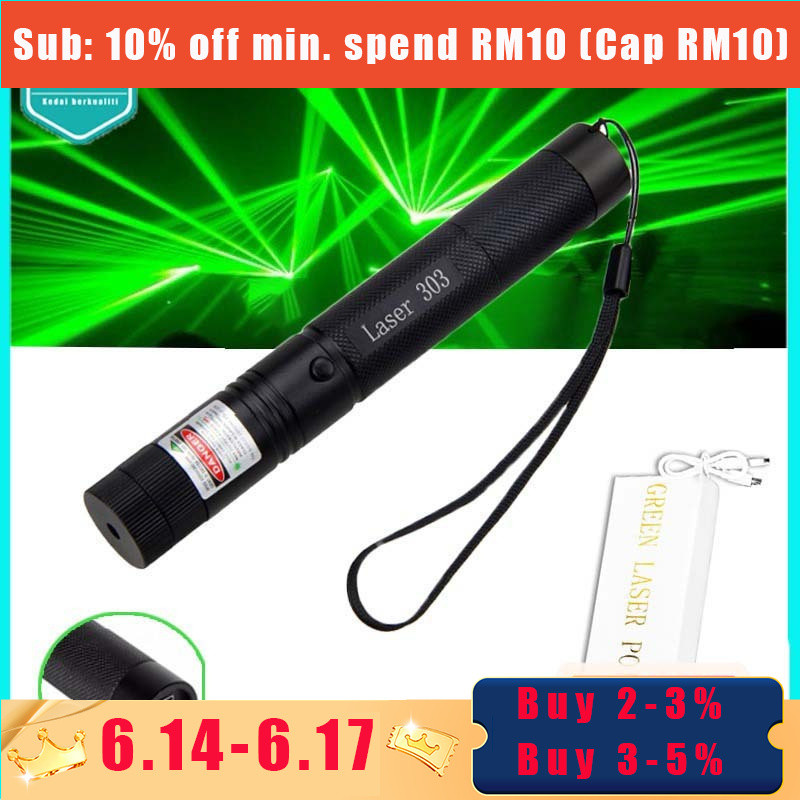 USB Tactical Green Laser Pointer High Power Pen Laser Flashlight Laser pointer Adjustable 激光笔
