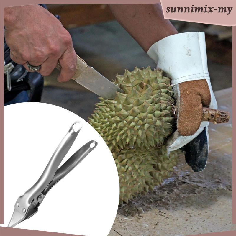 [SunnimixMY] Durian Opener Stainless Steel Durian Shell Opener Comfortable Handle Fruit Dividing Tool Multifunctional Melon Slicer for Home Restaurant 19.8