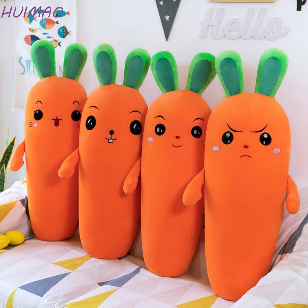 HUIMAO Carrot Stuffed Toy Cartoon Soft Toy Sleepping Pillow Cute Cotton Vegetable Plush Funny Plushie Plush Doll