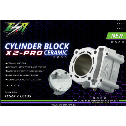 BLOCK ESR Y15/LC X2-PRO 76MM + 16 (BODY +14 ) (DLC PIN)