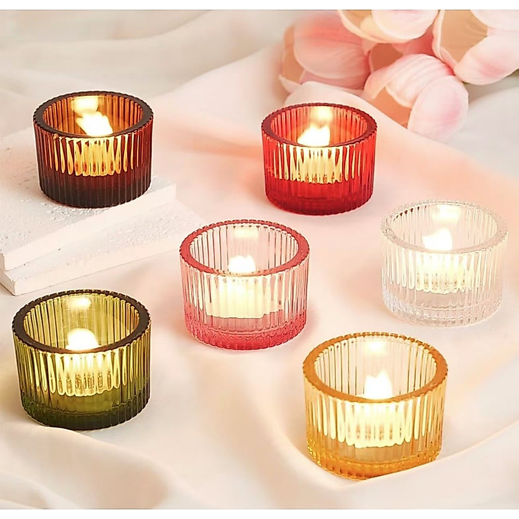 1819 Glass Tealight Candle & Holder | Cozy Corner | Colorful Home Decor | Cawan Lilin Berwarna 玻璃茶蜡杯