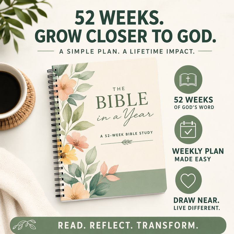 Bible Study Guide 52 Week Devotional Spiral Notebook Wide Margin Christian Women Malaysia