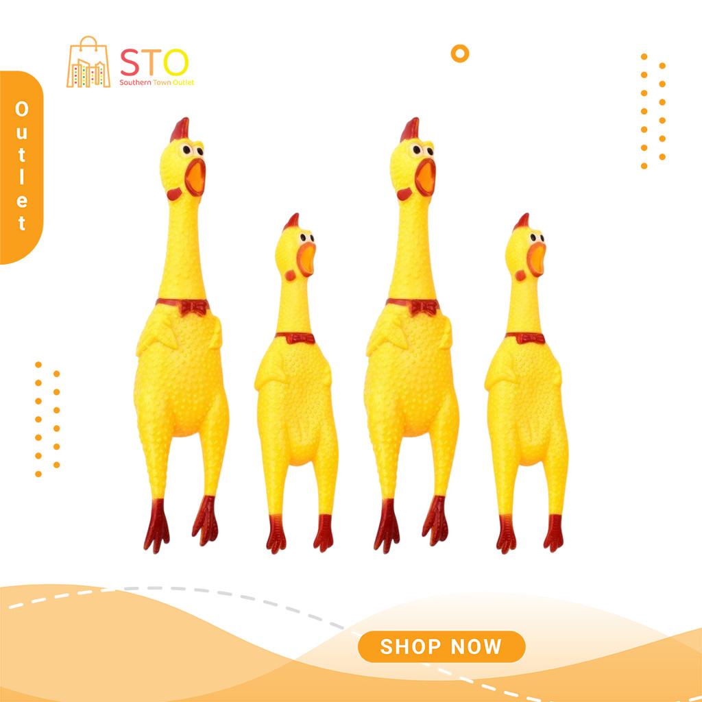 STO Ayam Jerit Screaming Chicken Squeaky Toy Fighting Chicken Chew Resistant Despair Calling Chicken Pet Fun Toy