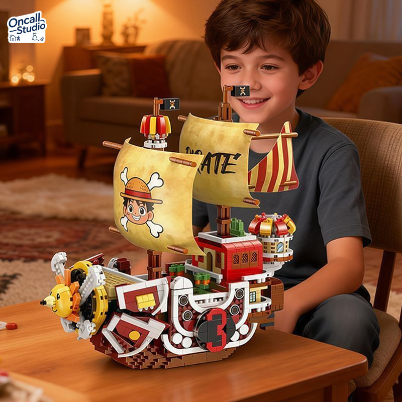 One Piece Thousand Sunny Building Blocks 5888 PCS Compatible with Lego 🌟 High Simulation Ship Model Kit for Fans ABS Safe Material