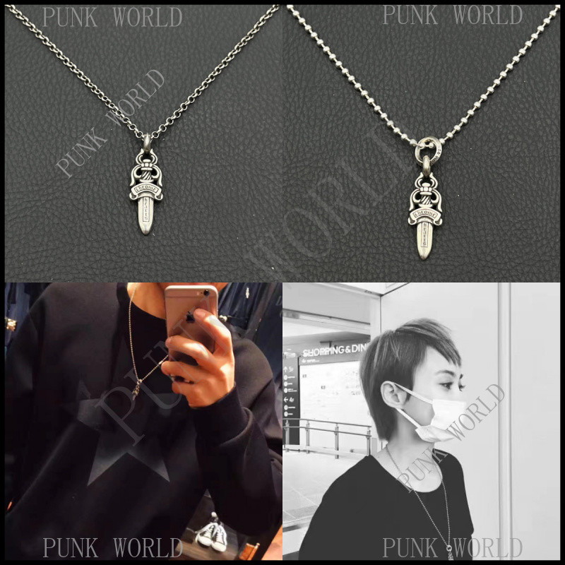 Silver 925 Water Drop Justice Necklace Retro Punk Rock Accessories Street Hip Hop Couple Jewelry Valentine'S Day Party Gift CX017
