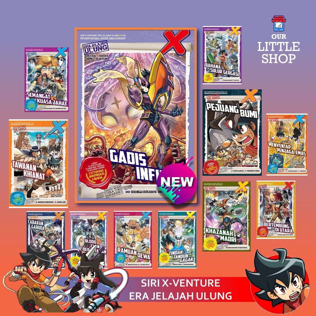 ERA JELAJAH ULUNG H01 - H59 + HIMPUNAN PENGEMBARA + BUKU AKTIVITI SIRI X-VENTURE: BERANI CABAR MINDA! [GEMPAK STARZ]