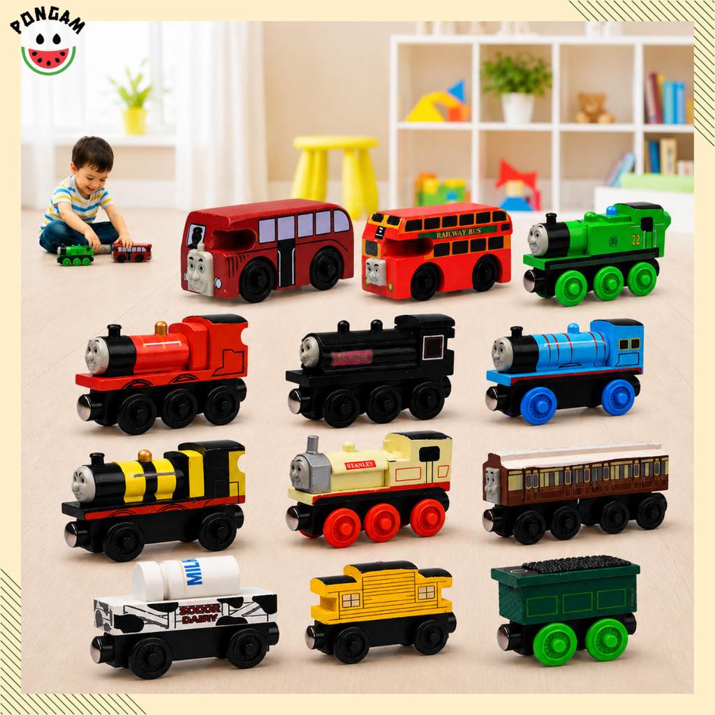 Magnetic Wooden Model Mini Train Montessori Kids Birthday Chirsmas Present