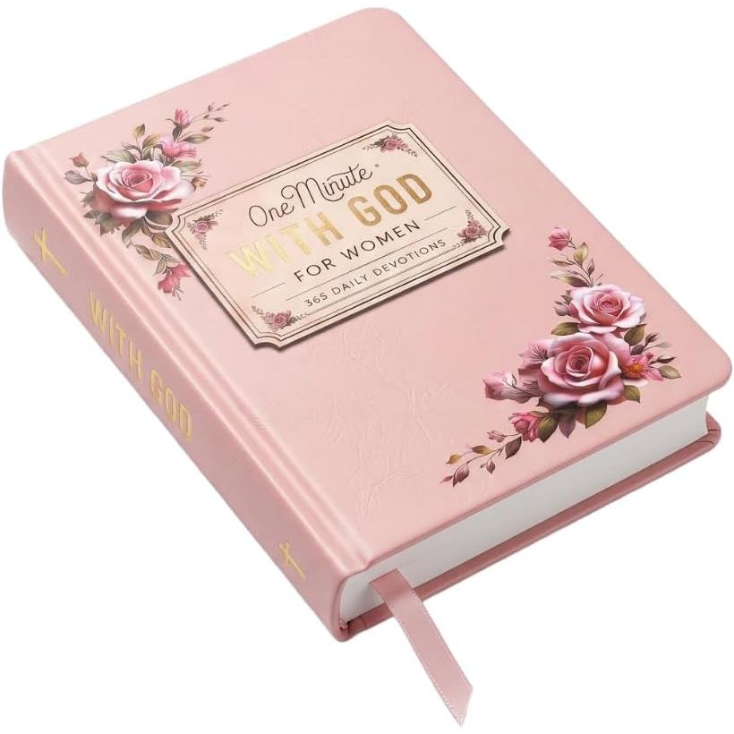 One Minute with God for Women: 2026 Daily Devotional & Prayer Journal - 365 Days Scripture, Reflection & Gratitude with Bible Verses - Christian Gifts for Women, Pink Hardcover