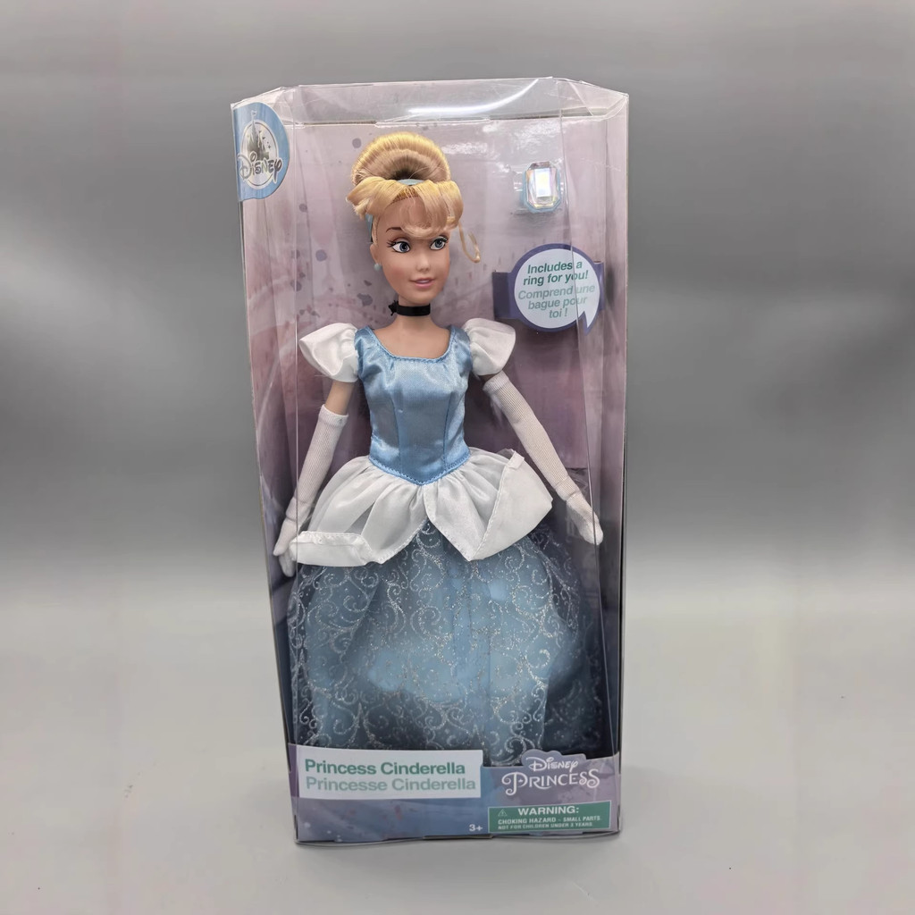 Cinderella, patung Elsa Frozen, Snow White, ikan duyung berambut panjang, Cinderella, patung puteri Belle dalam kotak hadiah.