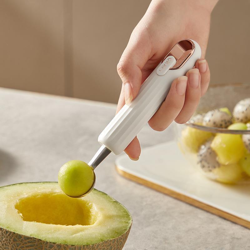 [Ice Tray / Acuan Ais] Pemotong bola buah keluli tahan karat yang tersedia dalam stok, pemotong ais krim, pemotong bola tembikai, pembuat lubang bulat - Dulang Ais Silikon | Silicone Ice Tray | Acuan Aiskrim | Ice Cube Tray | Pembuat Ais | Popsicle Maker
