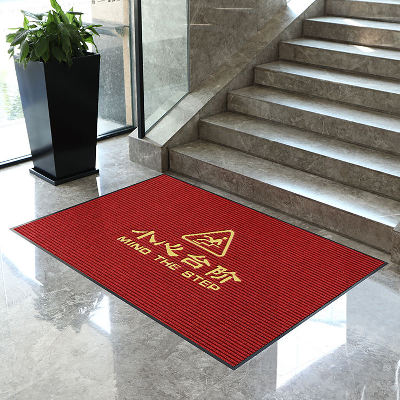 Beware of Steps Floor Mats Entry Hotel Welcome Prompt Words Carpet Commercial Stairs Steps Anti-slip Foot Mats Dirt
