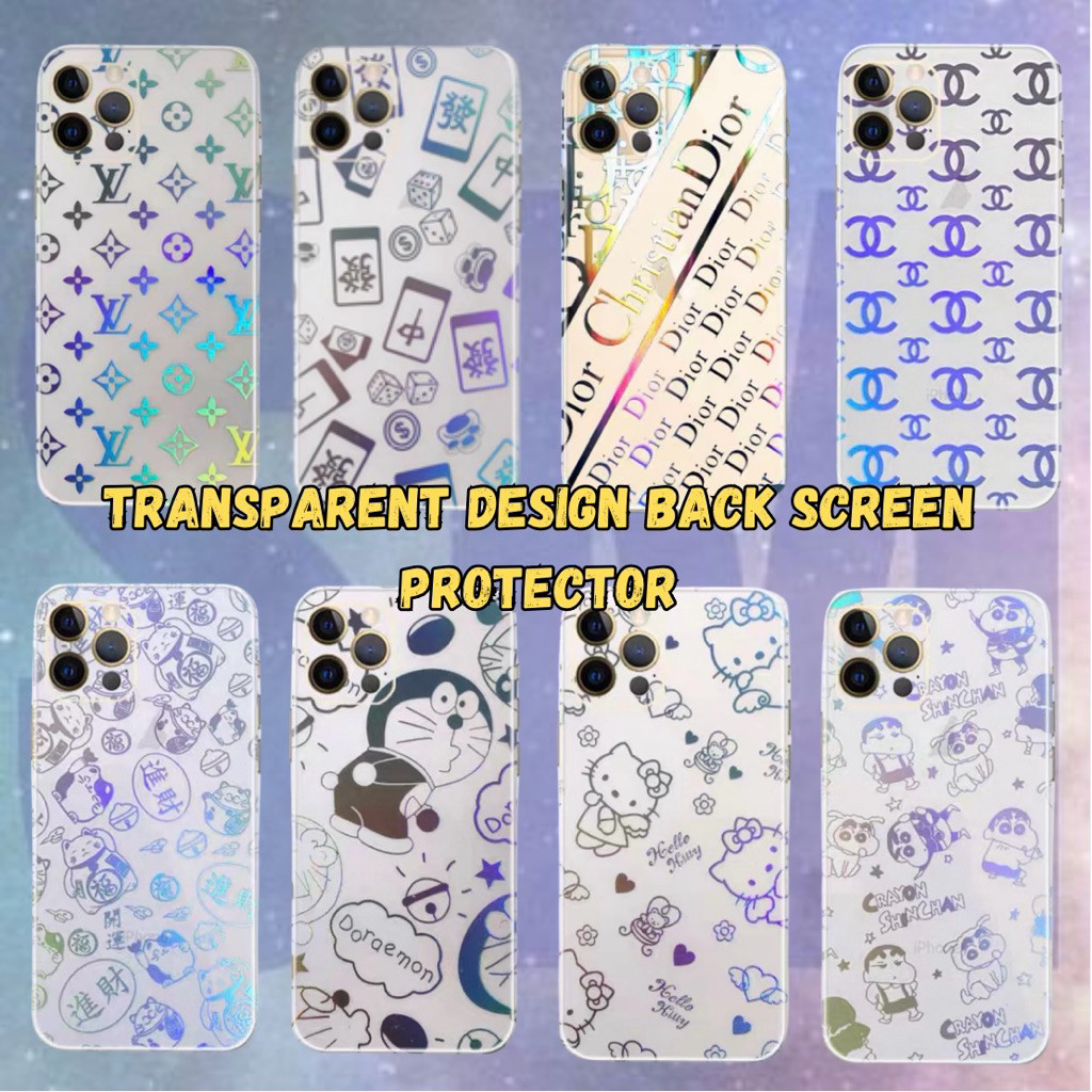 Poco M5 M5s M6 M7 Pro 5G Transparent Modern Back Sticker Cover Protector Skins