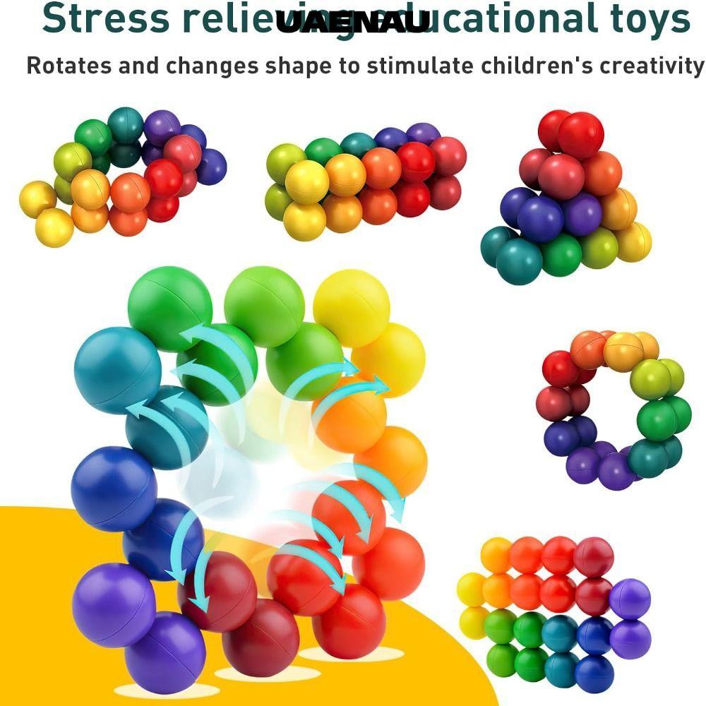 UAENAU Decompression Toys, Rainbow Color Waterproof Sensory Toys,  Design Stimulate Imagination ADHD Quiet Toys for Stress Relief Quite Gadgets