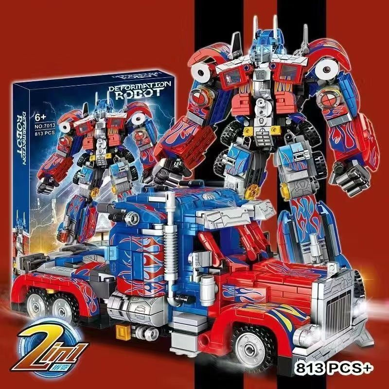 [Bestseller] Optimus Prime Transforming Bumblebee Autobot Mech Puzzle Building Blocks Mainan Hiasan untuk Kanak-Kanak Lelaki 5.2