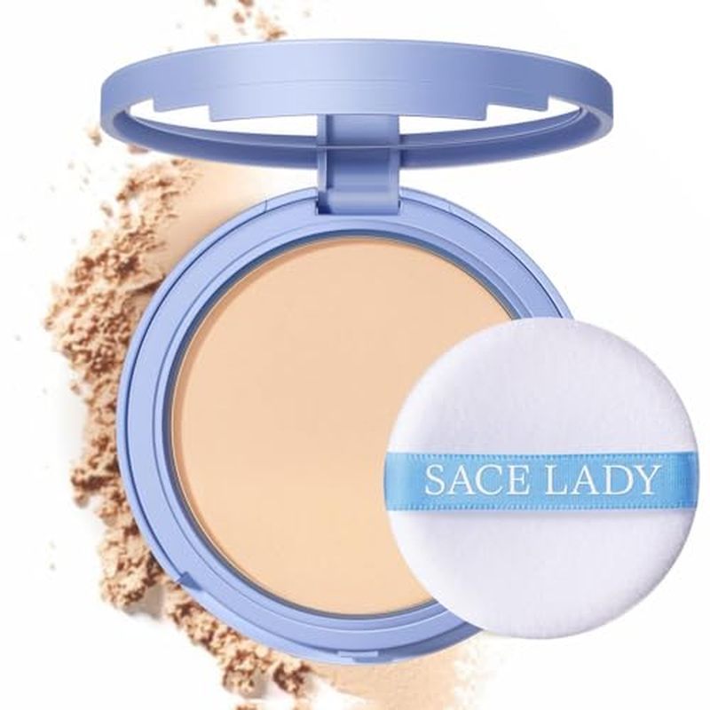 Lasting Controls Lightweight Long Setting Makeup, for ooth SACE Coetics Powder LADY Cruelty-free, Sets Flawless Shine, Lines Waterproof Powder Matte Face 0.35o Fine Compact Finish,