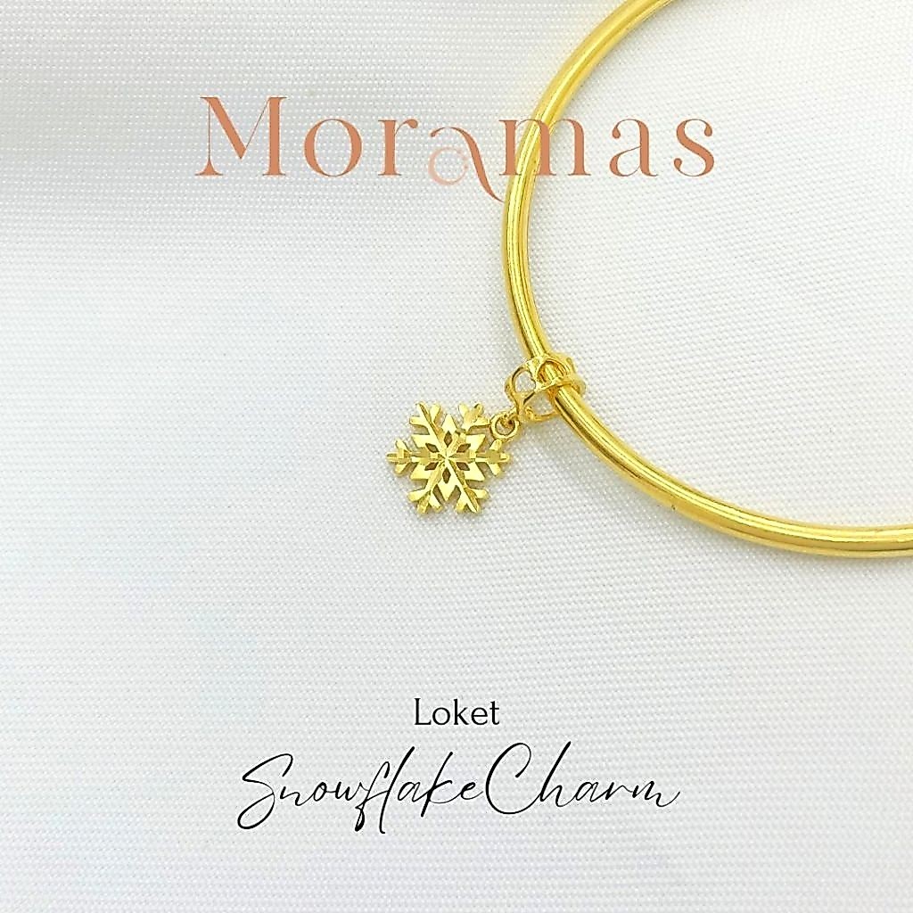 Moramas SNOWFLAKE Charm 916 Gold/ Loket KEPINGAN SALJI Emas 916/ 时尚吊坠916金