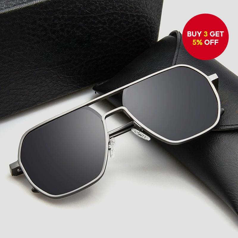 Pilot Sunglasses Men UV400 Photochromic Polarized Anti Glare Driving Shades