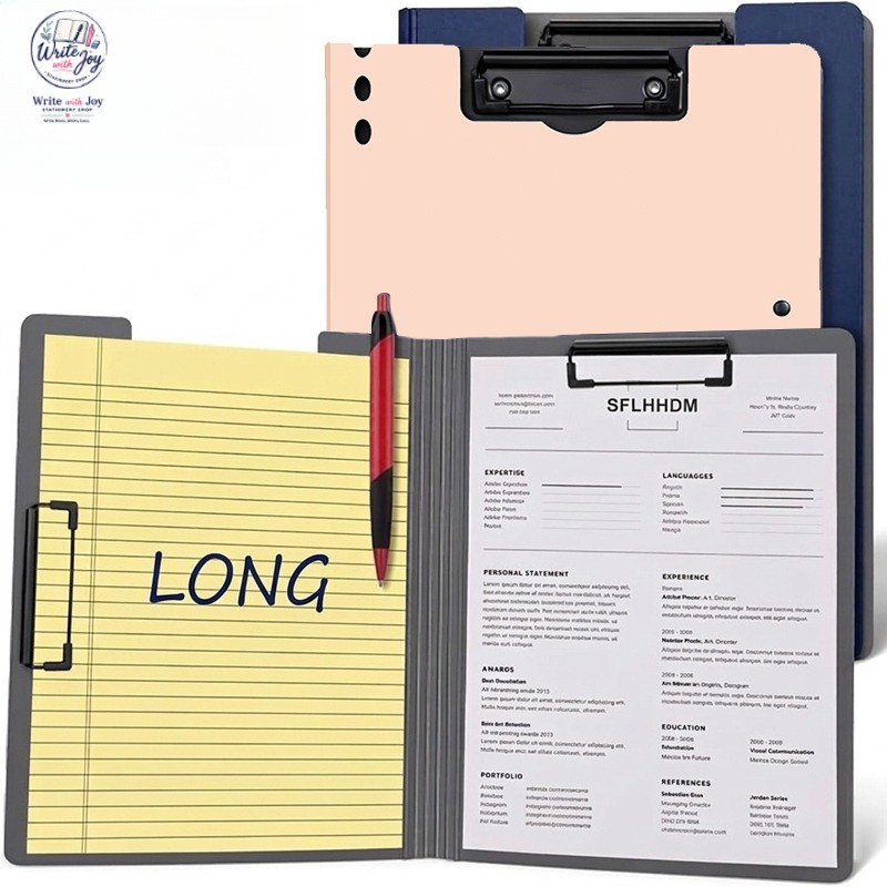 Legal/A4 Size Clipboard with Cover File Folder Clip Board Document Organizers School Office Supplies