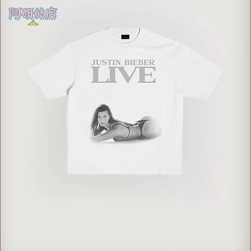 HAILEY TEE贾斯汀比伯老婆JUSTIN BIEBER背心短袖周边科切拉5.27 HAILEY TEE Justin Bieber's wife JUSTIN BIEBER tank top short sleeve merchandise for Coachella 5.27
