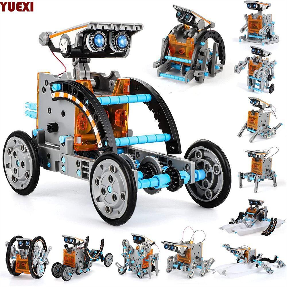 YUEXI Solar Robot Toy, 12 in 1 Solar Powered Science Experiment Toy, Children Gifts Technological Gadgets Scientific Toy DIY Building Education Robots Kids Toy