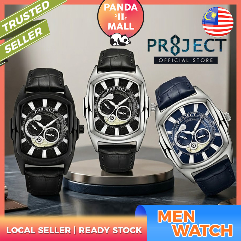 [OFFICIAL 2 YEARS WARRANTY] PROJECT 8 P836 HERITAGE Multi-Function Chronograph Luminous Men Watch Jam Tangan Lelaki