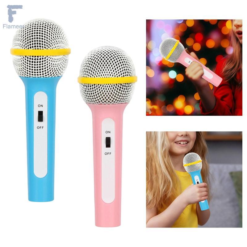 [Flameer] Microphone Pretend Toy for Children,Gifts Role Playing Pretend Singing Activity,Show Recording Stage Mics Toy for Christmas
