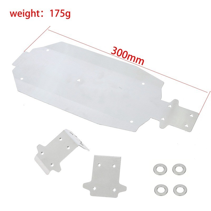 FOR Chassis Armor Guard Protection Protector Skid Plate RC Car Upgrade Parts Accesso LEILALUO SBK10 Storm Raider Stainless Steel