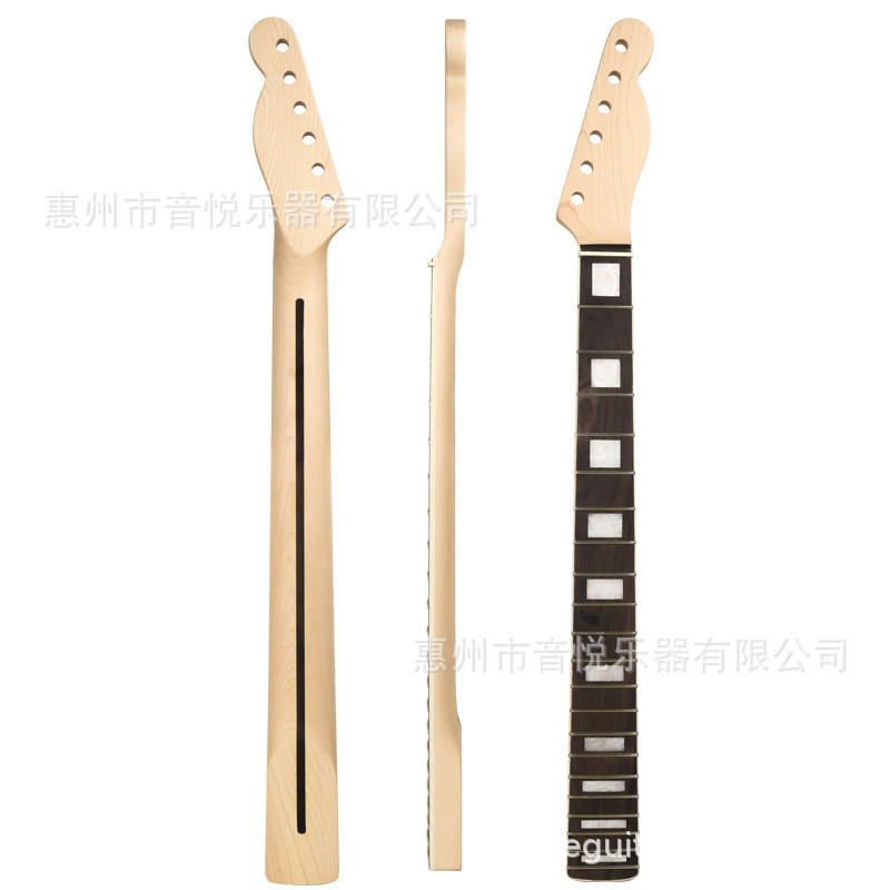 Leher Gitar Elektrik TL Titik Bunyi Ukiran 21 Fret Garis Tengah Headstock Pemegang Leher Gitar Elektrik