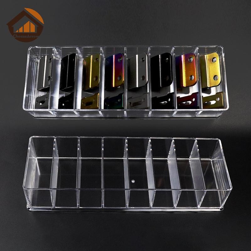 CheeseArrow 8 Grids Guide Limit Comb Storage Box Electric Hair Rack Holder Organizer Case Barber Salon Hairdressing Tools my