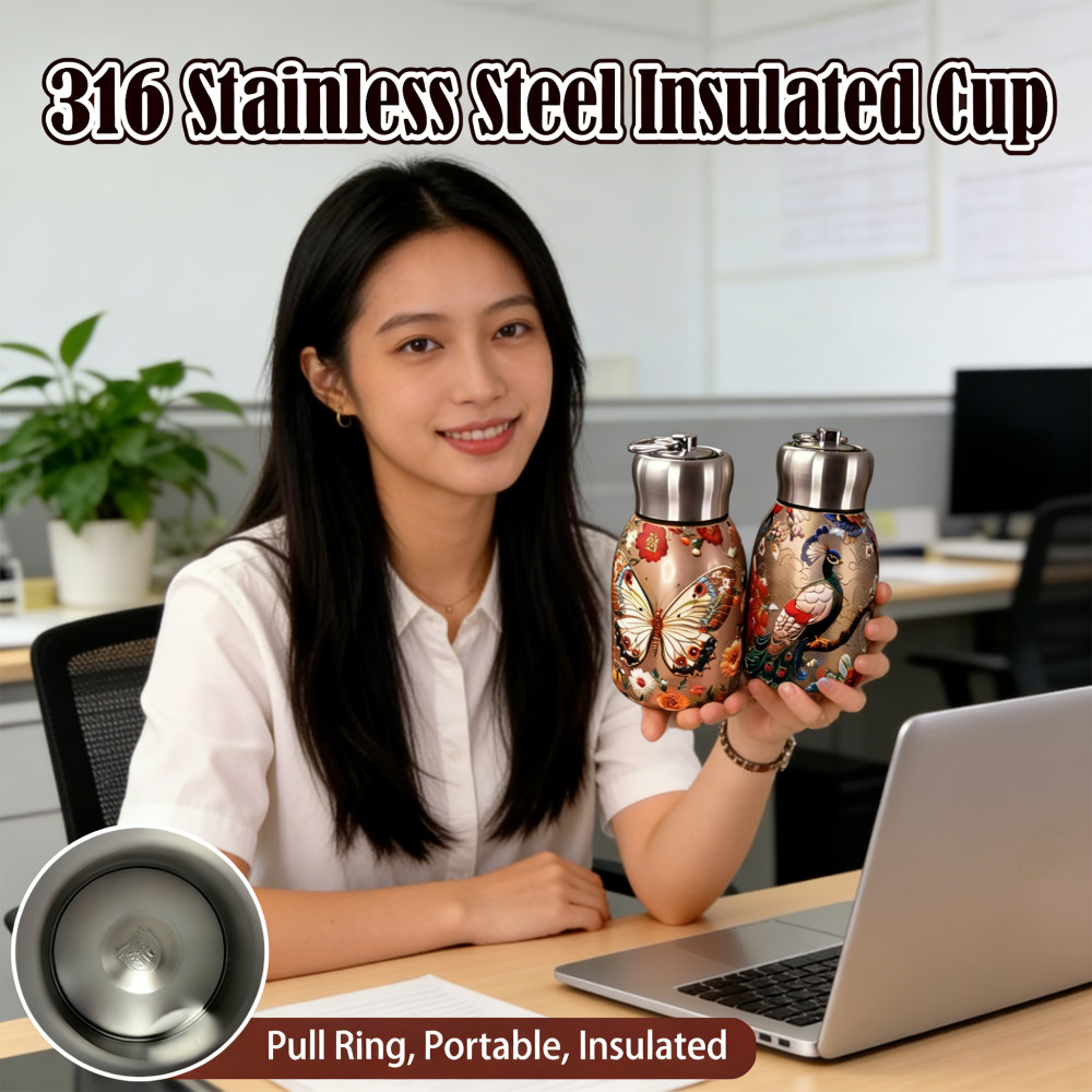 Stylish Simple Pull Ring 316 Cup Insulated Portable Steel