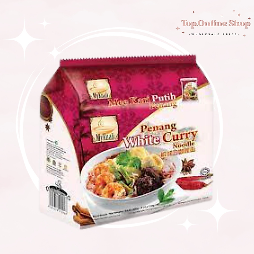 MYKUALI PENANG WHITE CURRY INSTANT NOODLE / 槟城白咖喱快熟面 4x110G