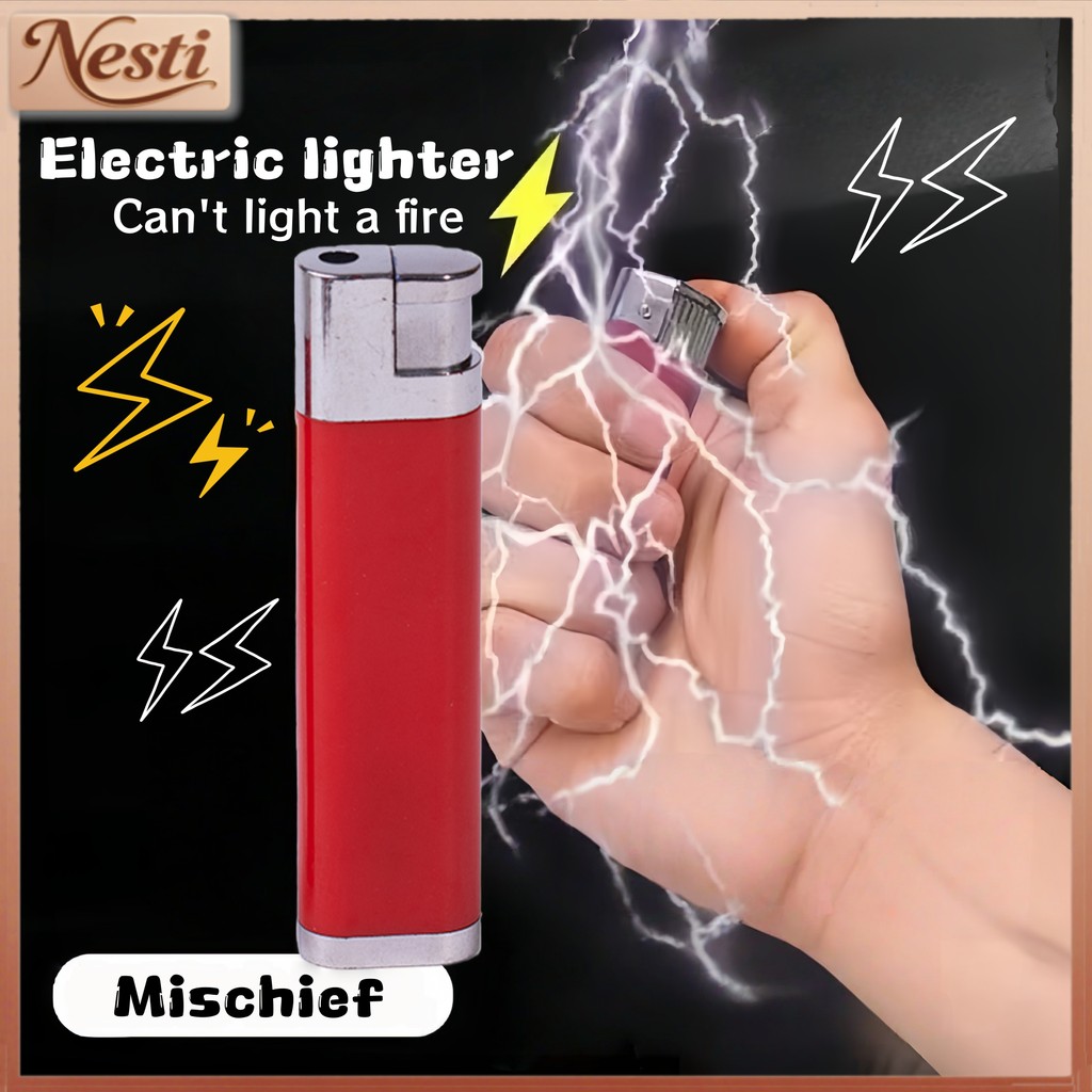 [Funny] Electric Shock Lighter / Joke Gag Gift / Funny Party Trick / Fake Prank Toy / Safe Shock Pen for Kids & Adults