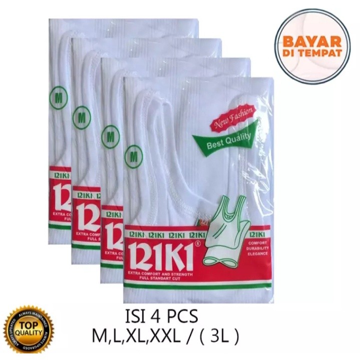 4 PCS Riki Men's Undershirts Riki Adult Men's Singlets Adult Singlets Tank Tops