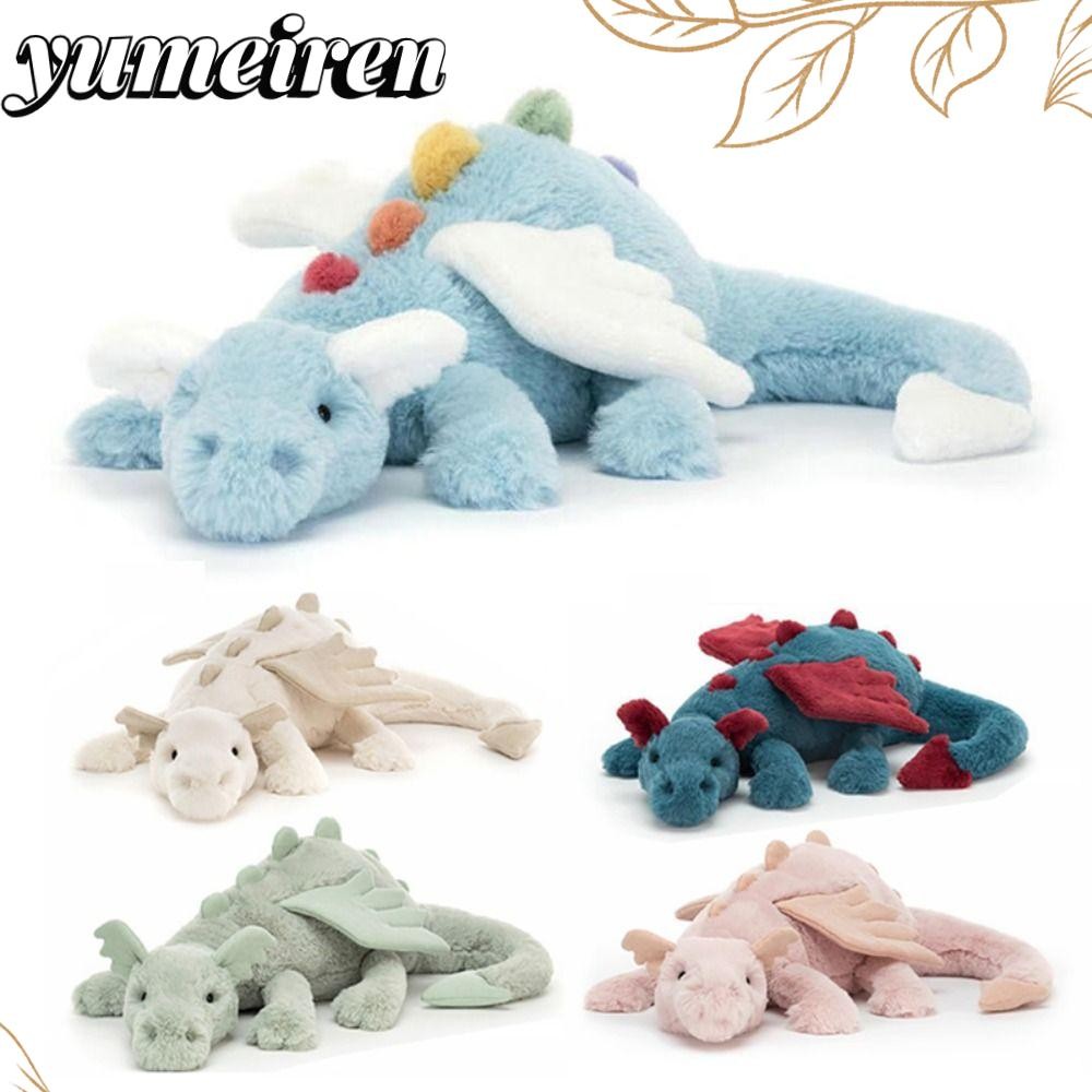 YUMEIREN Flying Dragon Doll, 50cm Plush/PP Cotton Dinosaur Plush Toys, Skin Friendly Flying Dragon With Flying Wings Stuffed Animal Doll Kids Toys