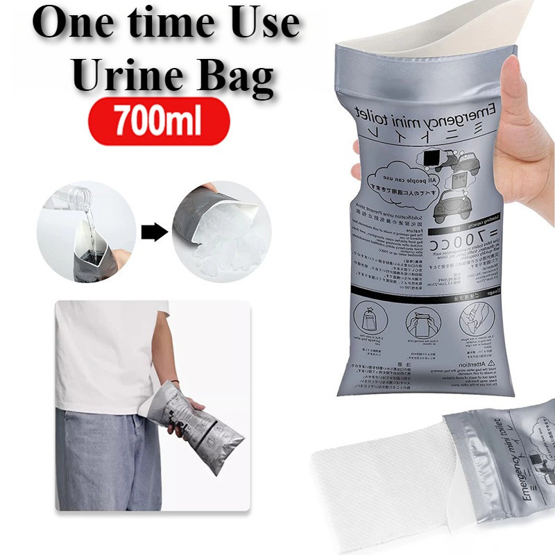 Emergency Toilet Urine Bag Outdoor Car Mini Toilet 700ml Vomit Bag Unisex Travel Traffic Disposable Portable Camping