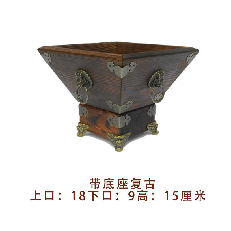 复古实木斗升招财摆件创意客厅装饰店铺摆设乔迁开张开业礼品Vintage Solid Wood Bucket Decoration Creative Living Room Decoration20250830