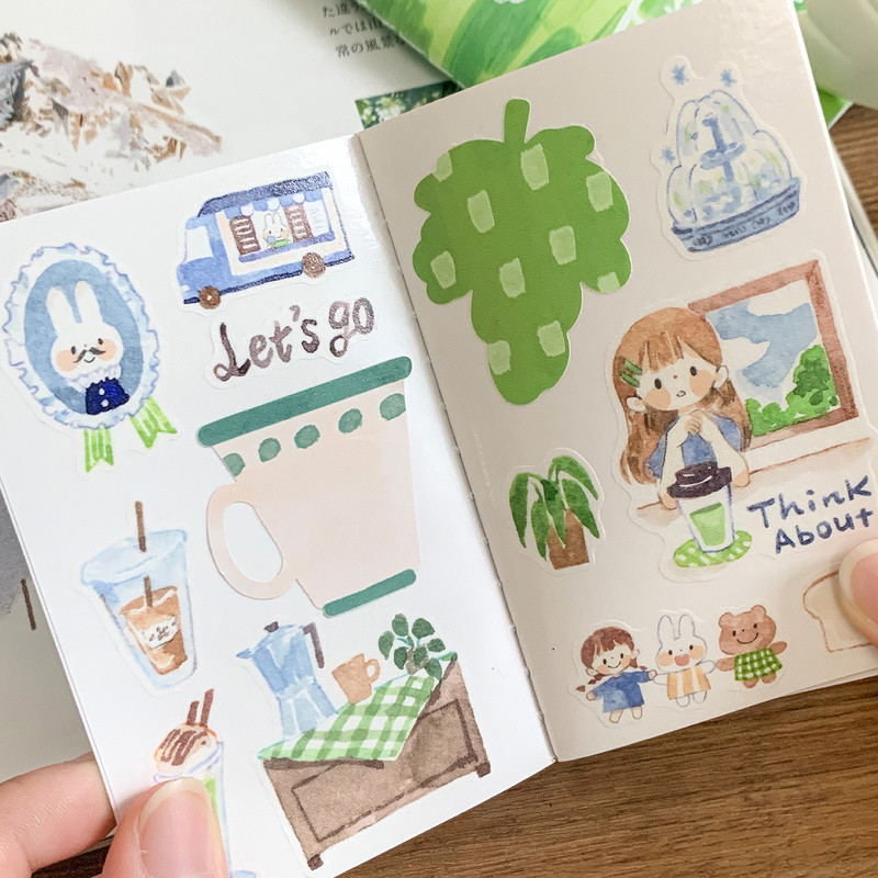 Zhuo Dawang [Azhuo M5 Release Paper] Non-Writable Double Glossy Sticker Tape Storage Handbook A8 Portable Portable Portable Small Notebook Sticker Tape Blank Inner Page Storage Notebook 67 * 105mm