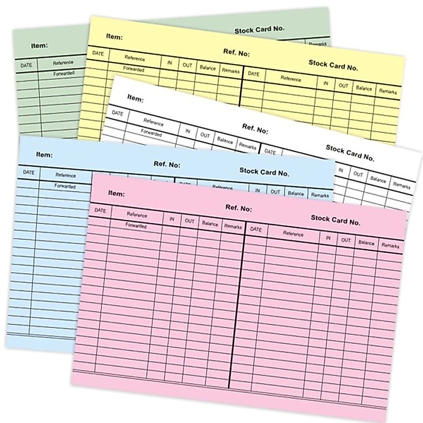 Stock Card 5" x 8" READY STOCK (30pcs/pack) (Green / Pink / White / Yellow / Blue) Stock Record Card 5x8 5 x 8