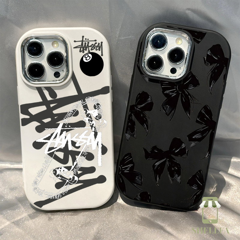 For iphone case Comel dan bulat case Grafik Stussy. 11 13 15 16 14 Plus Pro Max Shockproof hone case 12 X XS MAX XR 7/8