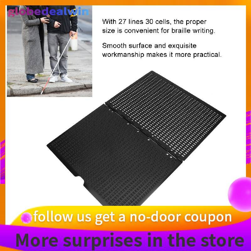 #COD#Portable 27 Lines 30 Cells Braille Writing Slate and Stylus Learning Tool Accessory