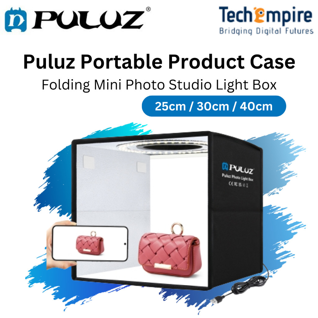 Puluz 25cm 30cm 40cm LED Product Case Lightbox Folding Mini Photo Studio Light Box Photography Lighting Shooting Box