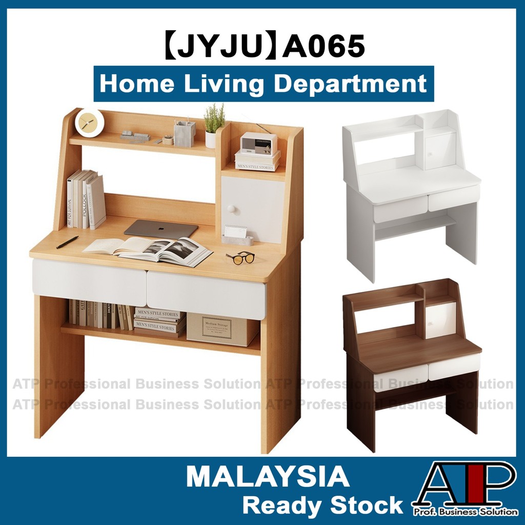 Furniture 🛋️【JYJU】Meja Desk with Integrated Bookshelf Modern Minimalist Computer Desk Student Study Writing Table 书桌