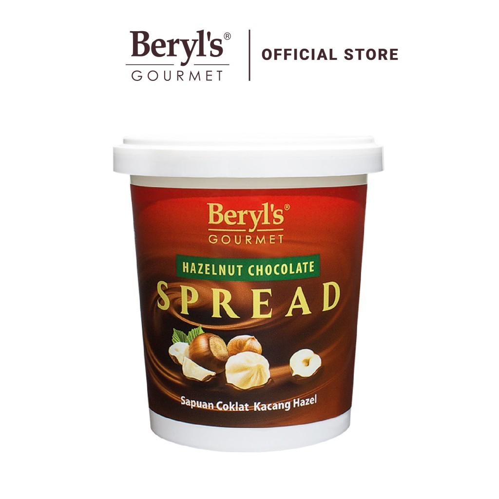 Beryl's Gourmet Hazelnut Chocolate Spread (500g) | Sapuan Coklat Kacang Hazel | For Breakfast & Desserts