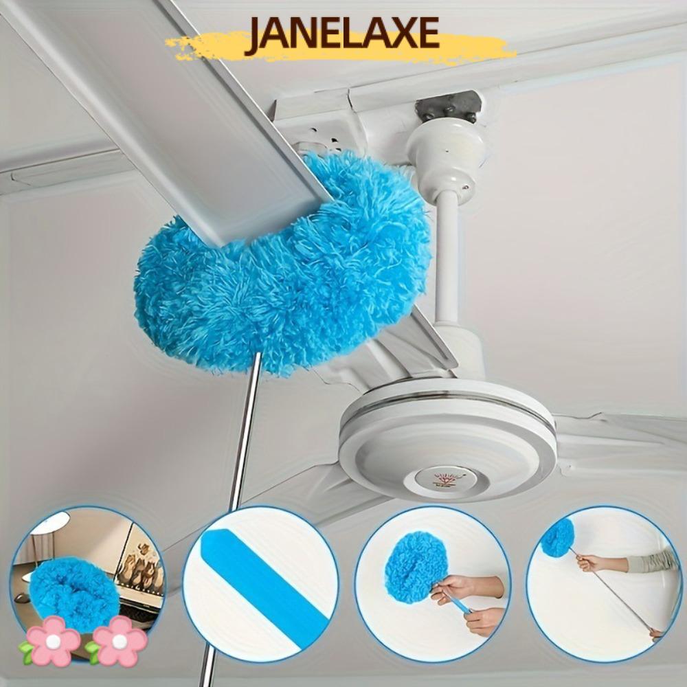 JANELAXE932QW Ceiling Fan Cleaner, Dust Removal Telescopic Gutter Cleaning Brush, Long Handled Reusable Cobweb Feather Duster